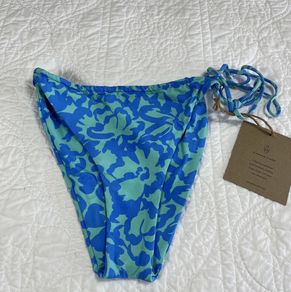 Nwt Stone Fox Swim Ocean Bloom River Bikini Bottoms